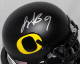 LeGarrette Blount Autographed Oregon Ducks Black Mini Helmet- JSA Witnessed Auth