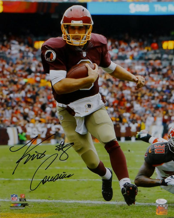 Kirk Cousins Autographed Washington Redskins 16x20 Running PF Photo- JSA W Auth