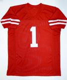 Greg Ward Autographed College Style Red Jersey- JSA Witnessed Authenticated