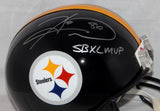 Hines Ward SB MVP Autographed *Silver Pittsburgh Steelers F/S Helmet- JSA W Auth