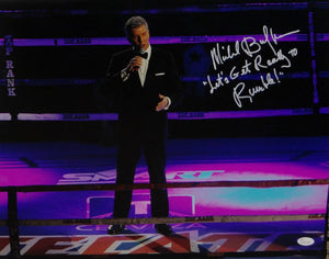 Michael Buffer Autographed 16x20 In the Ring *White Photo- JSA W Authenticated