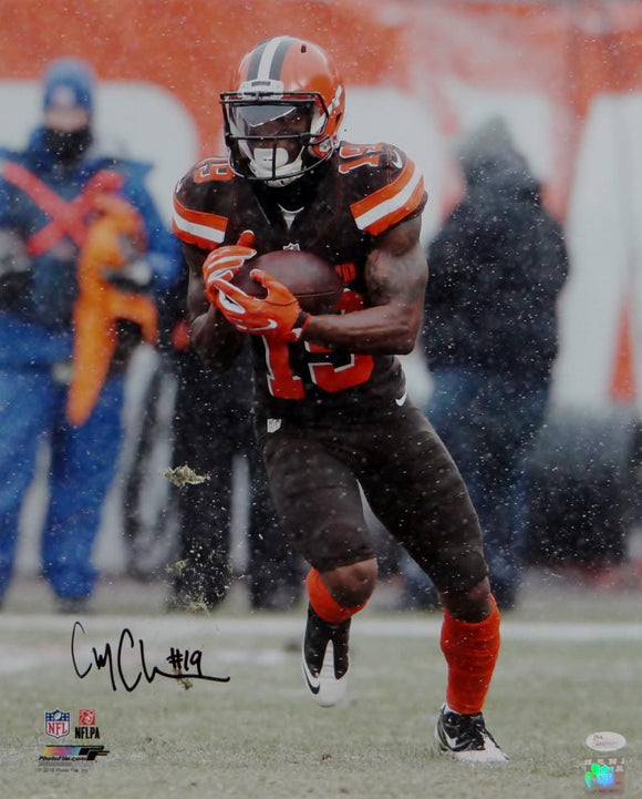 Corey Coleman Autographed Cleveland Browns 16x20 Running with Ball PF Photo- JSA W Auth