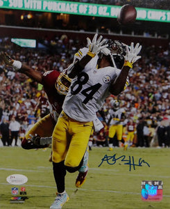 Antonio Brown Autographed Steelers 8x10 Catch vs Redskins PF Photo- JSA W Auth