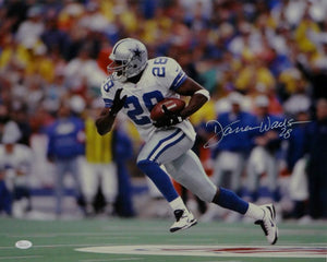 Darren Woodson Autographed *White Dallas Cowboys 16x20 Running Photo- JSA W Auth