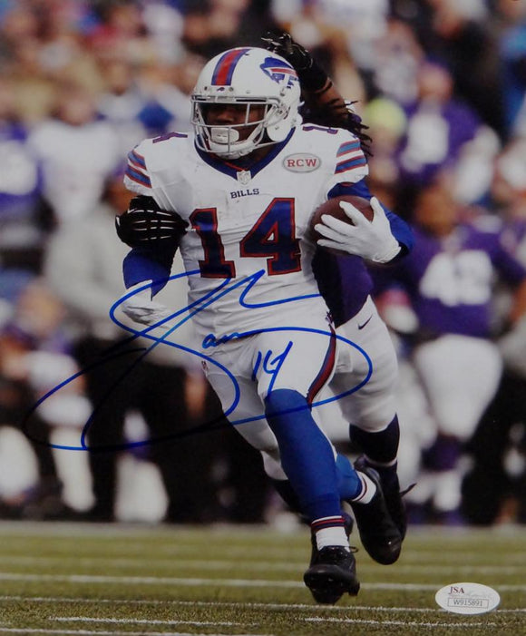 Sammy Watkins Autographed Buffalo Bills 8x10 Running On Field Photo- JSA W Auth