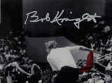 Bob Knight Autographed Indiana 8x10 B&W w/ Red Chair Photo-JSA W Auth *White