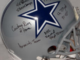 Tony Dorsett Autographed Dallas Cowboys F/S ProLine Helmet w/ 9 Insc- JSA W Auth
