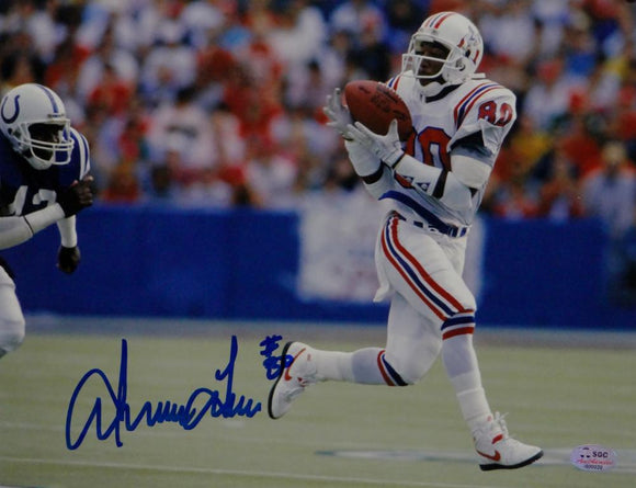 Irving Fryar Autographed Patriots 8x10 Catching the Ball Photo - SGC Auth