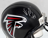 Vic Beasley Autographed Atlanta Falcons Mini Helmet- JSA Witnessed Auth