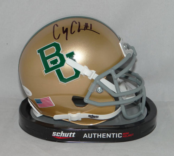 Corey Coleman Autographed Baylor Bears Gold Schutt Mini Helmet- JSA W Auth