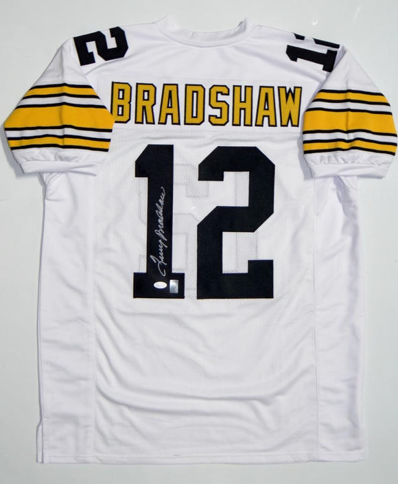 Terry Bradshaw Autographed White Pro Style Jersey- JSA W Authenticated