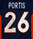 Clinton Portis Autographed Blue Pro Style Jersey- JSA W Authenticated