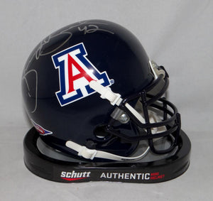 Brooks Reed Signed Arizona Wildcats Schutt Mini Helmet *Silver*- JSA W Auth