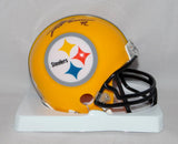 James Harrison Autographed Pittsburgh Steelers Yellow Mini Helmet  JSA Witness
