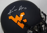 Kevin White Autographed West Virginia Mountaineers Blue Mini Helmet- JSA W *wht