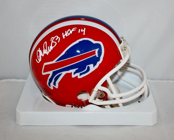Andre Reed Autographed Buffalo Bills 87-01 TB Red HOF  Mini Helmet- SGC Auth