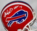 Andre Reed Autographed Buffalo Bills 87-01 TB Red HOF  Mini Helmet- SGC Auth