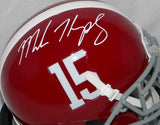 Marlon Humphrey Signed Alabama Crimson Tide Schutt Mini Helmet- SGC Auth *White