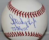 Sparky Lyle Autographed Rawlings OML Baseball 77-78 WSC Insc -JerseySource Auth