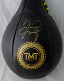 Floyd Mayweather Autographed Black TMT Boxing Speed Bag Beckett BAS *Gold*