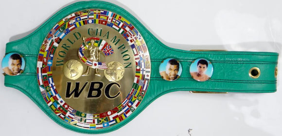 Floyd Mayweather Autographed Green WBC Boxing Belt- Beckett  *Silver