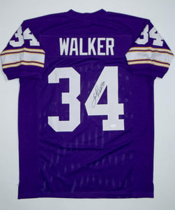 Herschel Walker Autographed Purple Pro Style Jersey- JSA W Authenticated