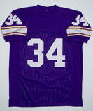 Herschel Walker Autographed Purple Pro Style Jersey- JSA W Authenticated