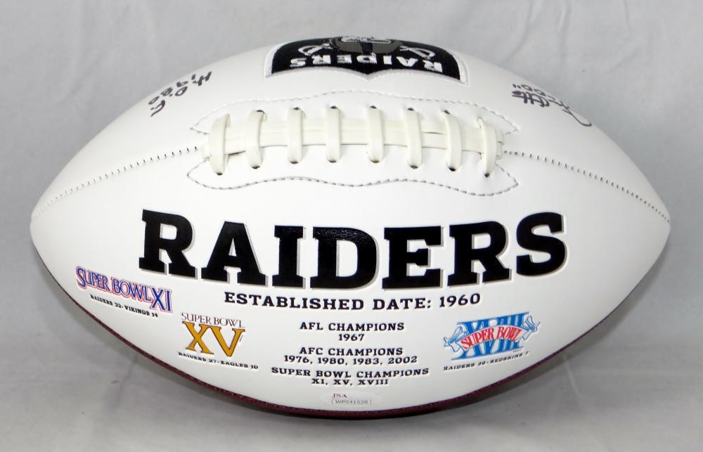 Jim Otto Autographed Oakland Raiders Logo Football W/ HOF- JSA W