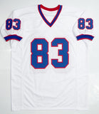 Andre Reed Autographed White Pro Style Jersey w/ HOF- SGC Auth