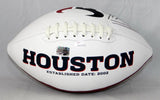 JJ Watt Autographed Houston Texans Logo Football with JSA Witnessed Auth