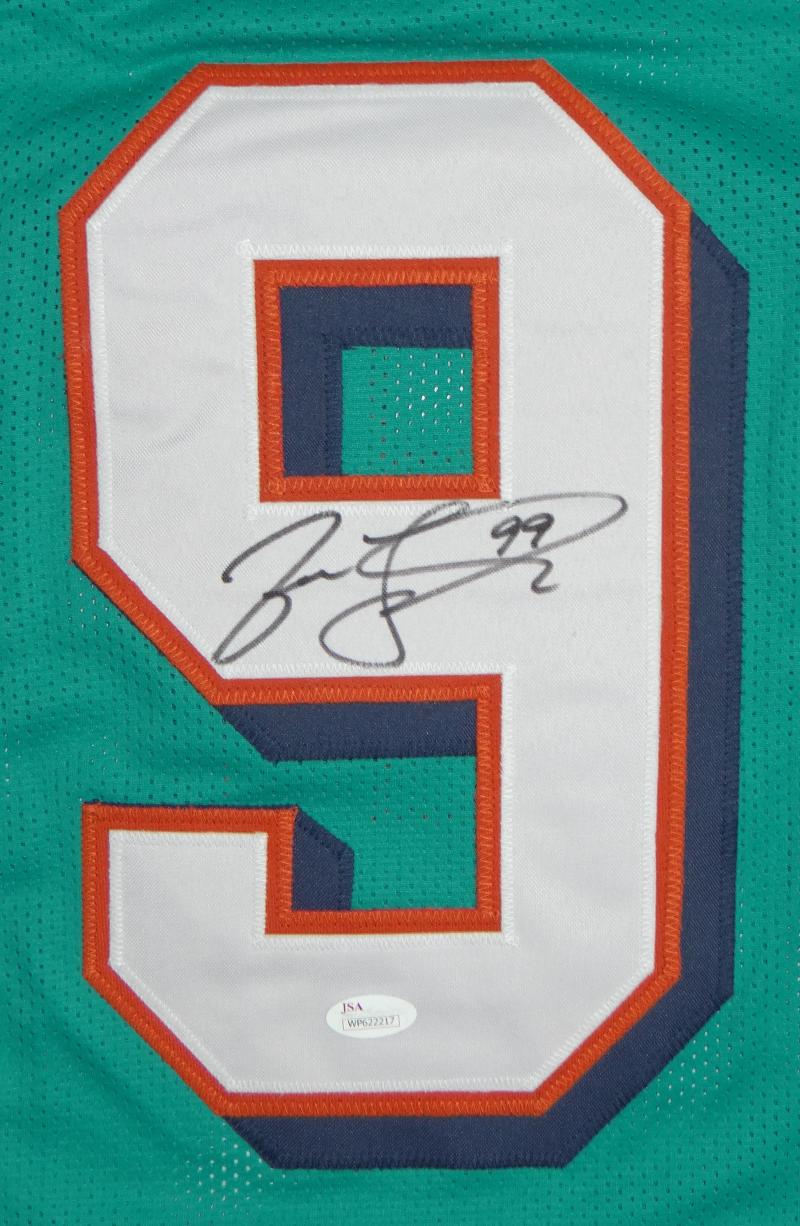 Autographed/Signed Jason Taylor Miami White Football Jersey Beckett BAS COA