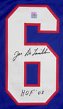 Joe DeLamelleure Autographed Blue Pro Style Jersey HOF Insc TheJerseySource Auth
