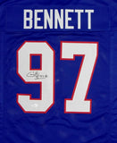 Cornelius Bennett Autographed Blue Pro Style Jersey- JSA Witness Authenticated