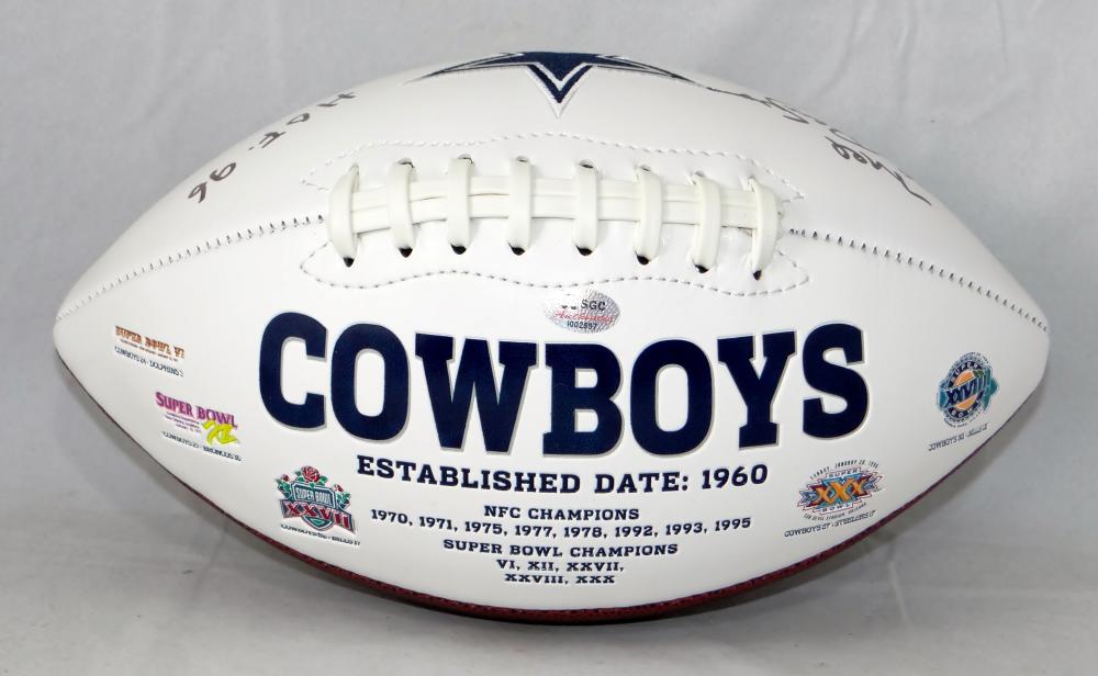 Mel Renfro HOF 96 Autographed Dallas Cowboys Football - JSA COA