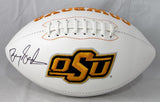 Barry Sanders Autographed OSU Logo Football- JSA W Authenticated
