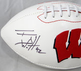 TJ Watt Autographed Wisconsin Badgers Logo Football -JSA W Auth/ Watt Holo