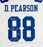 Drew Pearson Autographed White Pro Style Jersey with Insc - SGC Auth