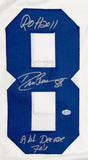 Drew Pearson Autographed White Pro Style Jersey with Insc - SGC Auth