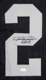 Rod Woodson Autographed Black Pro Style Jersey with HOF- JSA Witness Authenticated