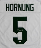 Paul Hornung Autographed White Pro Style Jersey - JSA Witnessed Auth