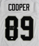 Amari Cooper Autographed White Pro Style Jersey *8- JSA Witnessed Auth