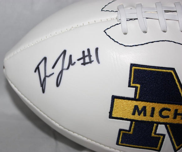 Devon Funchess Autographed Michigan Wolverines Logo Football JSA W Authenticated