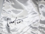 Lennox Lewis Autographed White Boxing Trunks- JSA W Authenticated