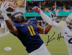 Kevin White Autographed 8x10 West Virginia One Hand Catch Photo - JSA W Auth