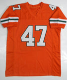 Michael Irvin Autographed Orange College Style Jersey- JSA Witnessed Authenticated