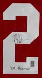 Mark Ingram Autographed Maroon College Style Jersey W/ Heisman (Left 2)- JSA W Auth