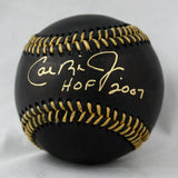 Cal Ripken Jr Autographed Black Rawlings OML Baseball W/ HOF- JSA W Authenticated
