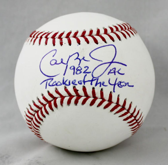 Cal Ripken Jr Autographed Rawlings OML Baseball W/ AL ROY- JSA W Authenticated Image 1