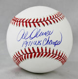 Al Oliver Autographed Rawlings OML Baseball w/ 1971 WS Champs -JerseySource Auth