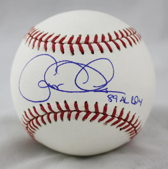 Gregg Olson Autographed Rawlings OML Baseball w/ 89 ROY Insc - JerseySource Auth